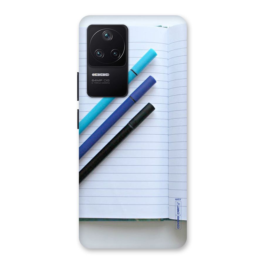 Notebook And Pens Back Case for Poco F4 5G