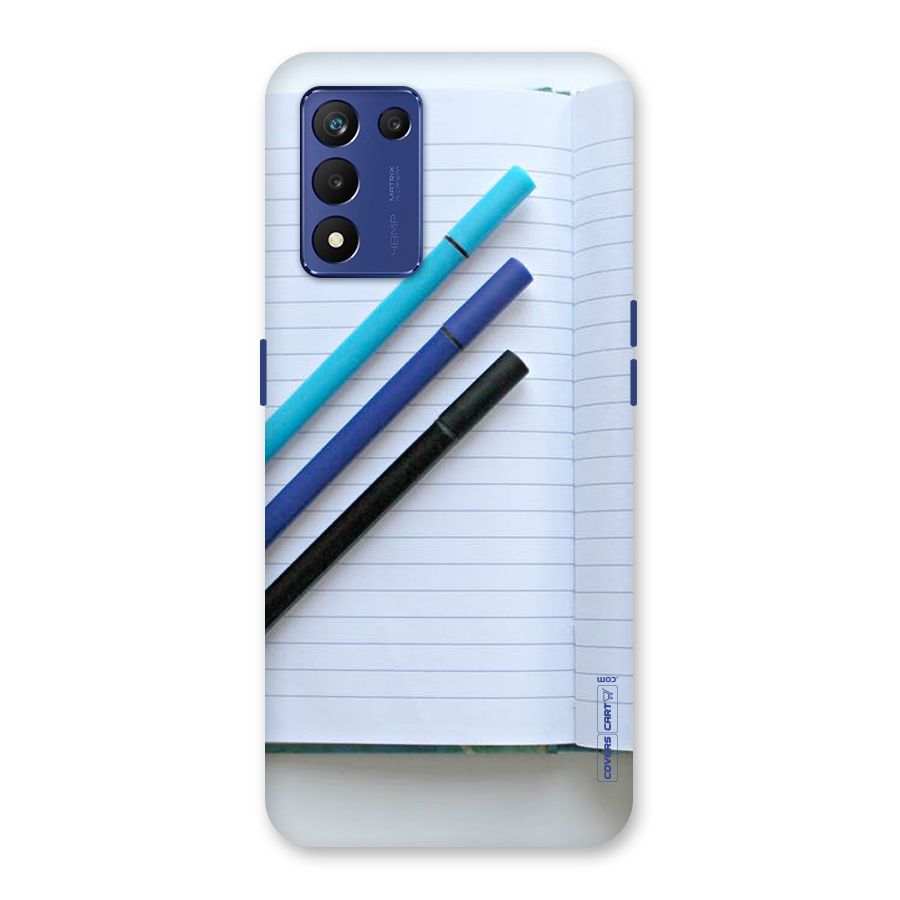 Notebook And Pens Back Case for Realme 9 5G Speed