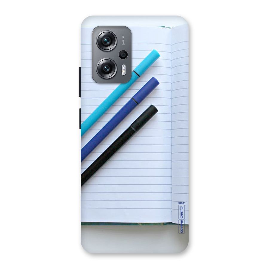 Notebook And Pens Back Case for Redmi K50i