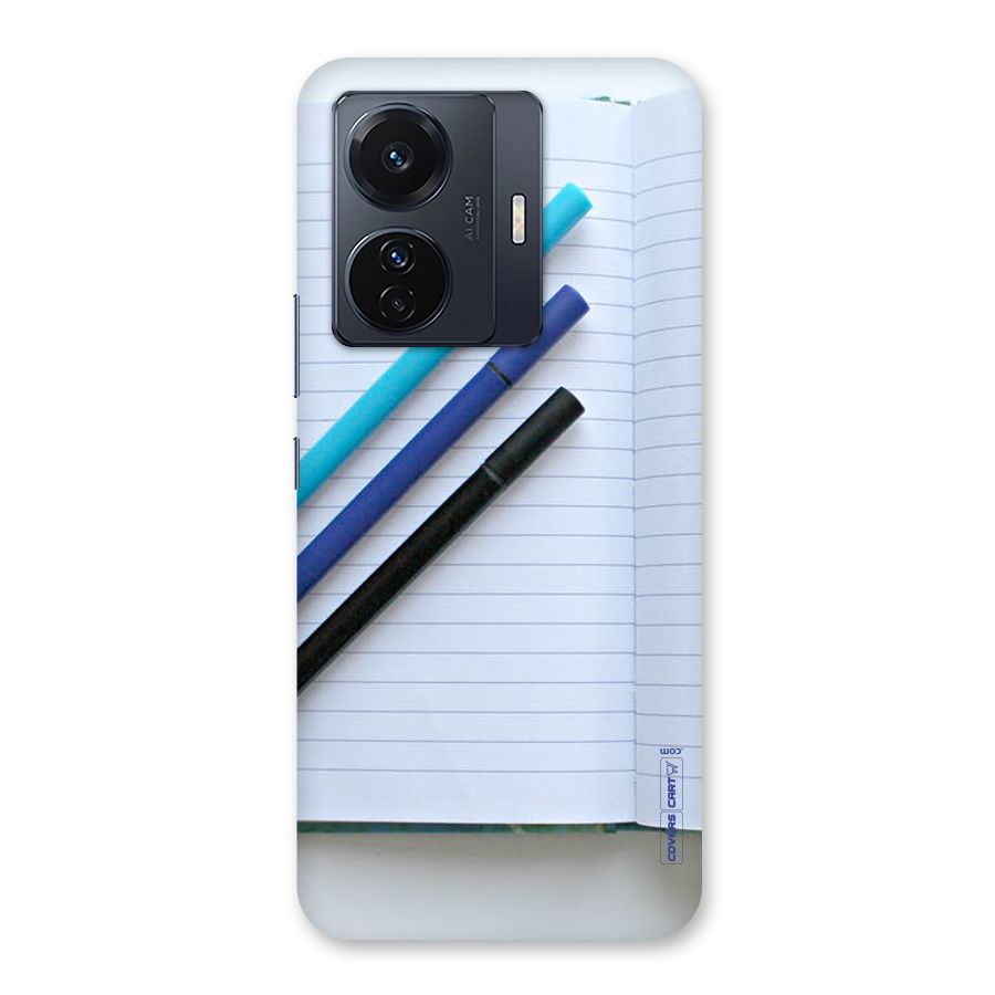 Notebook And Pens Back Case for Vivo T1 Pro