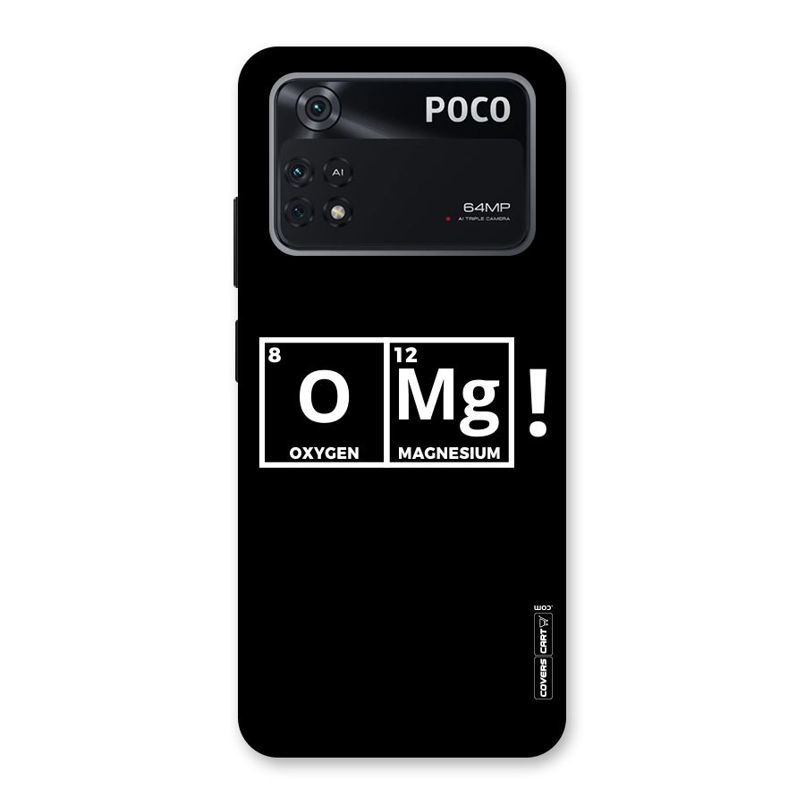 OMG Chemistry Pun Back Case for Poco M4 Pro 4G