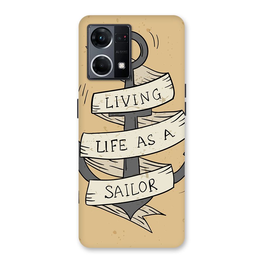 Old School Anchor Glass Back Case for Oppo F21 Pro 5G
