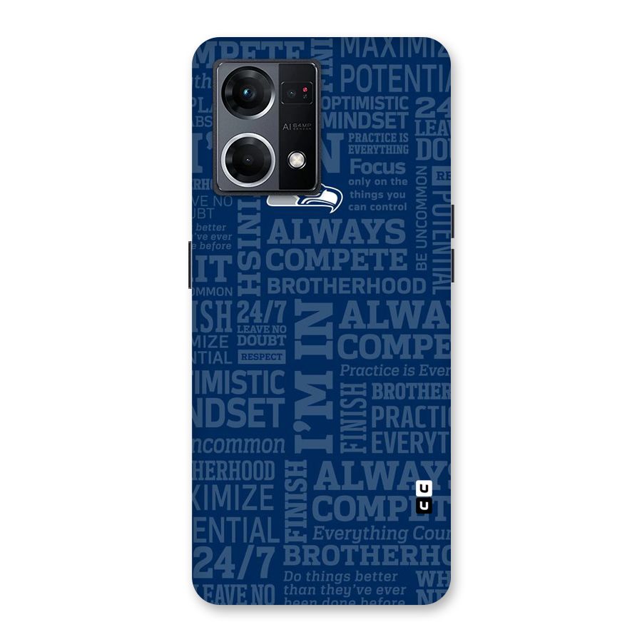 Optimistic Blue Glass Back Case for Oppo F21 Pro 5G