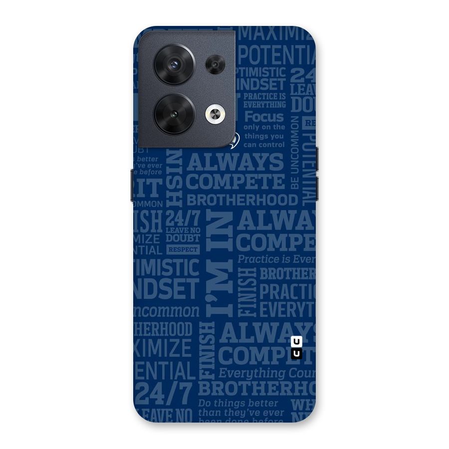 Optimistic Blue Back Case for Oppo Reno8 5G