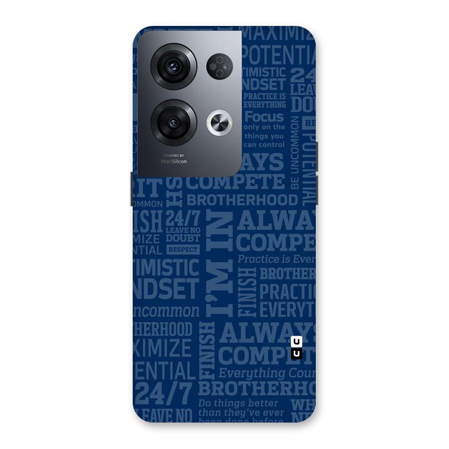 Optimistic Blue Back Case for Oppo Reno8 Pro 5G