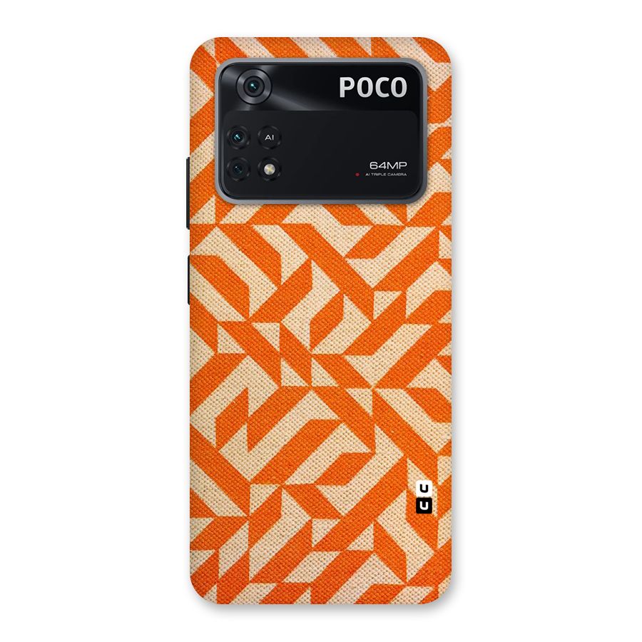 Orange Beige Pattern Back Case for Poco M4 Pro 4G