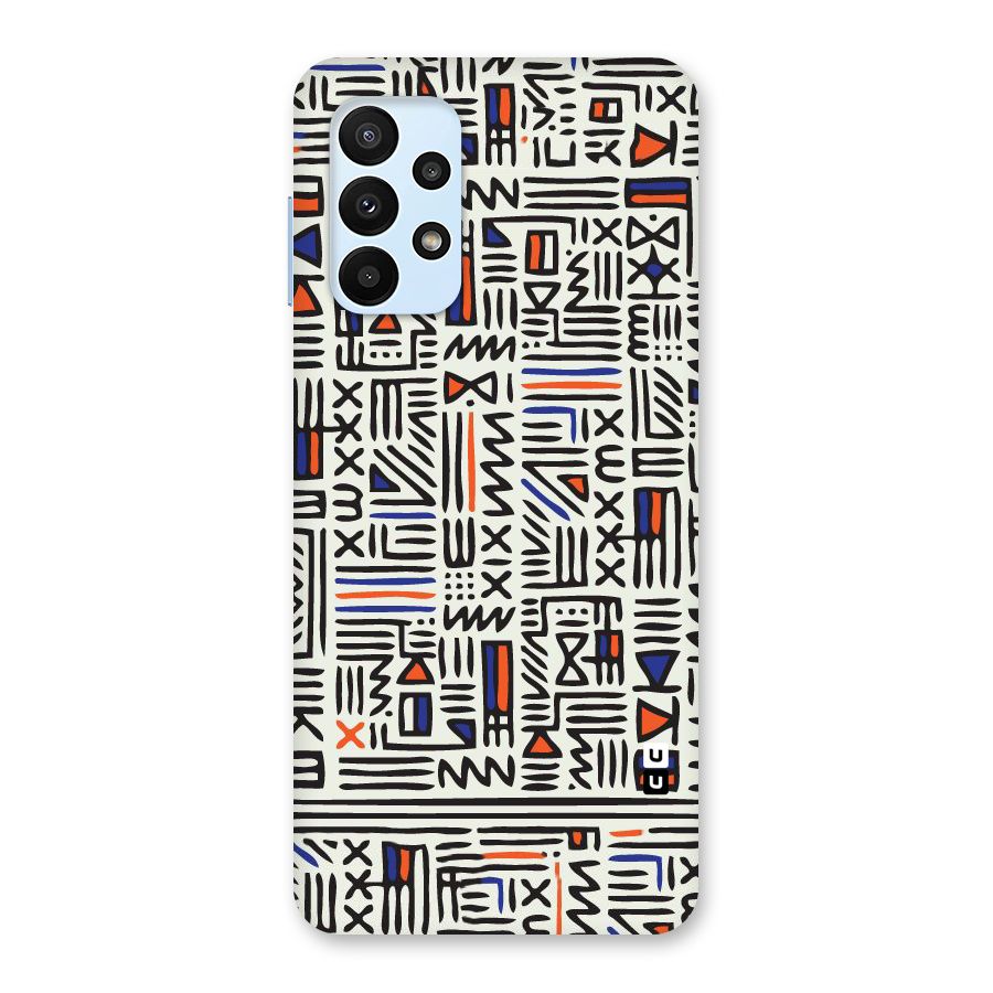 Orange Blue Number Back Case for Galaxy A23