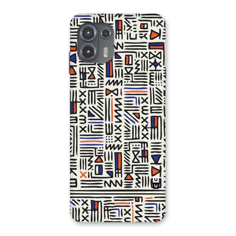 Orange Blue Number Back Case for Motorola Edge 20 Fusion