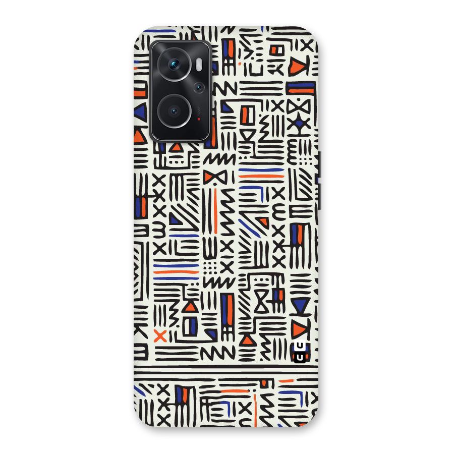Orange Blue Number Back Case for Oppo K10 4G