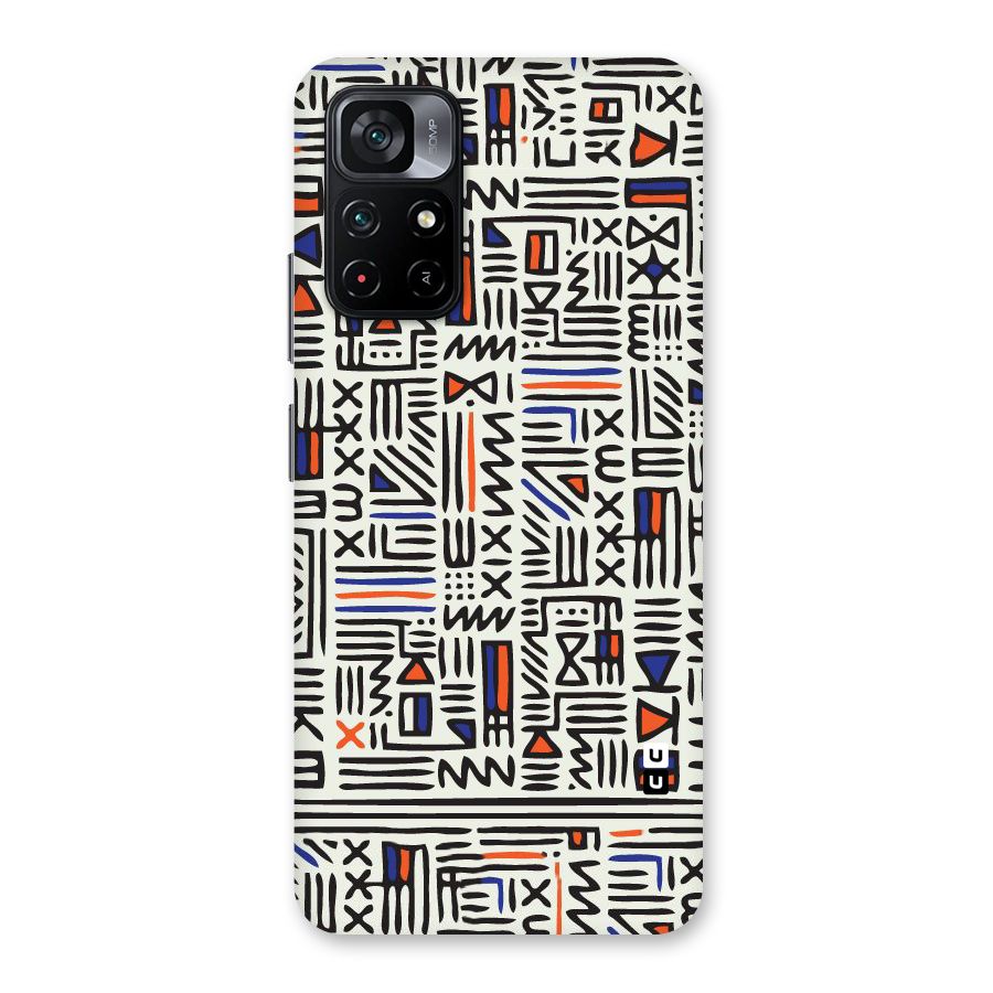 Orange Blue Number Back Case for Poco M4 Pro 5G