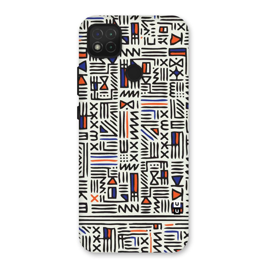 Orange Blue Number Back Case for Redmi 9 Activ