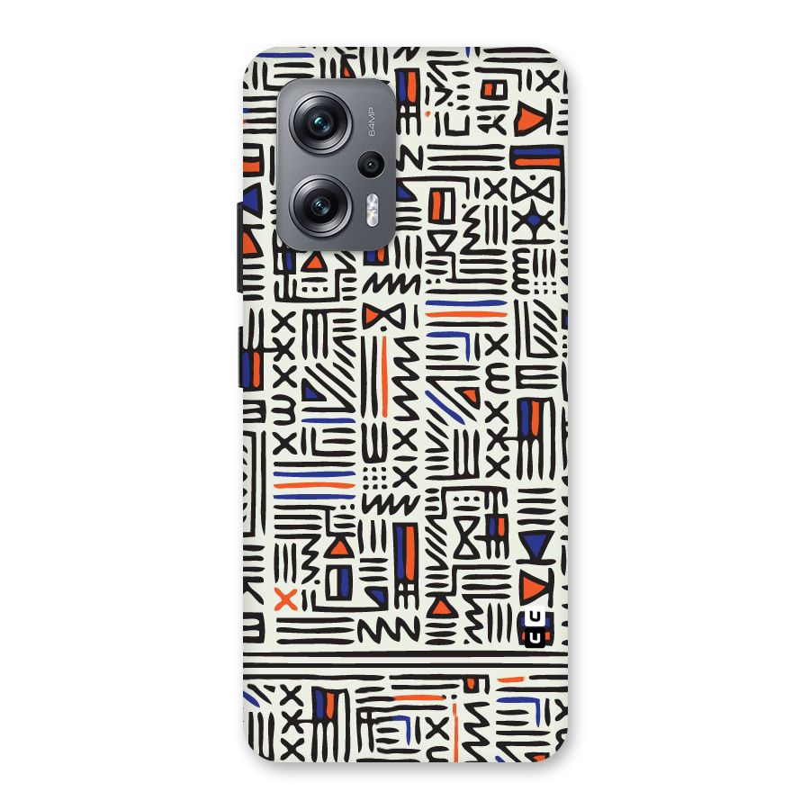 Orange Blue Number Back Case for Redmi K50i