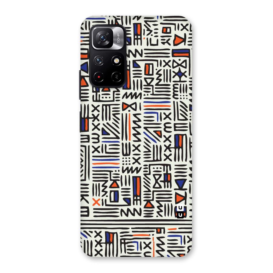 Orange Blue Number Back Case for Redmi Note 11T 5G