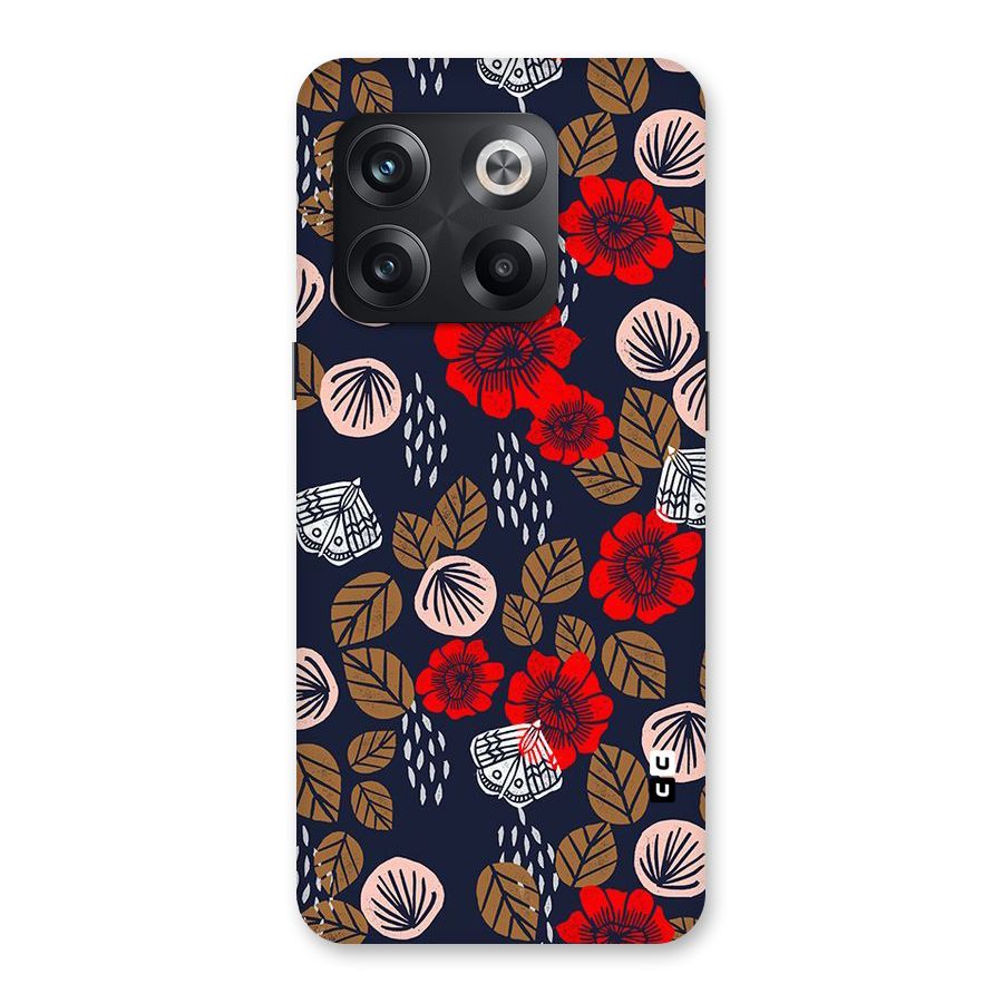 Orange Flora Back Case for OnePlus 10T