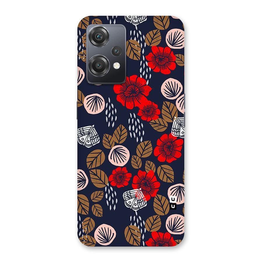 Orange Flora Back Case for OnePlus Nord CE 2 Lite 5G
