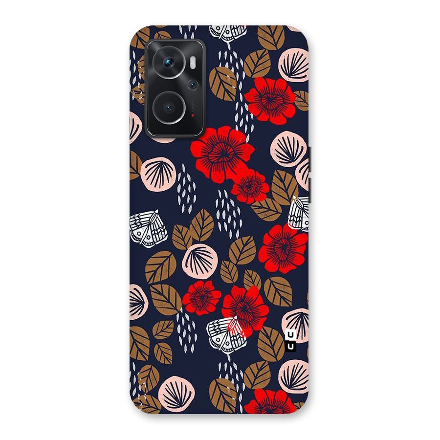 Orange Flora Back Case for Oppo K10 4G
