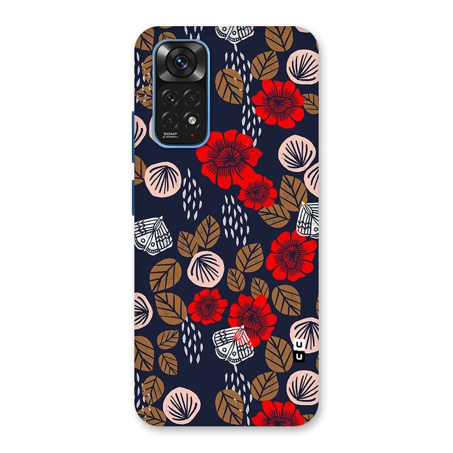 Orange Flora Back Case for Redmi Note 11S