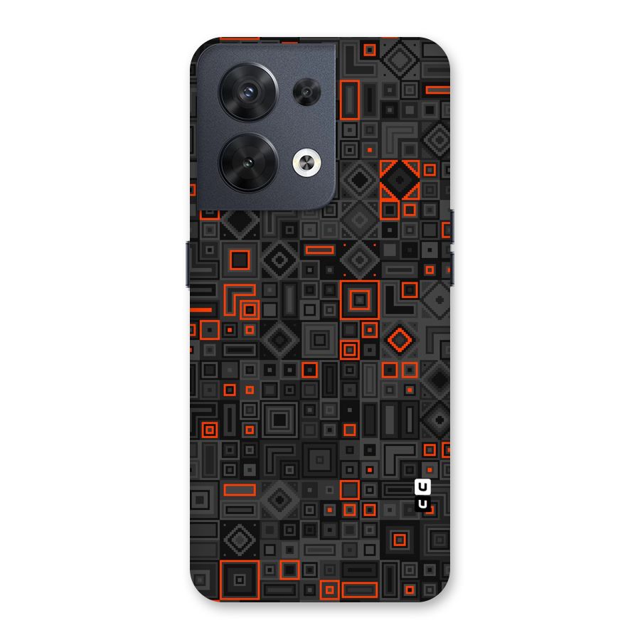 Orange Shapes Abstract Back Case for Oppo Reno8 5G