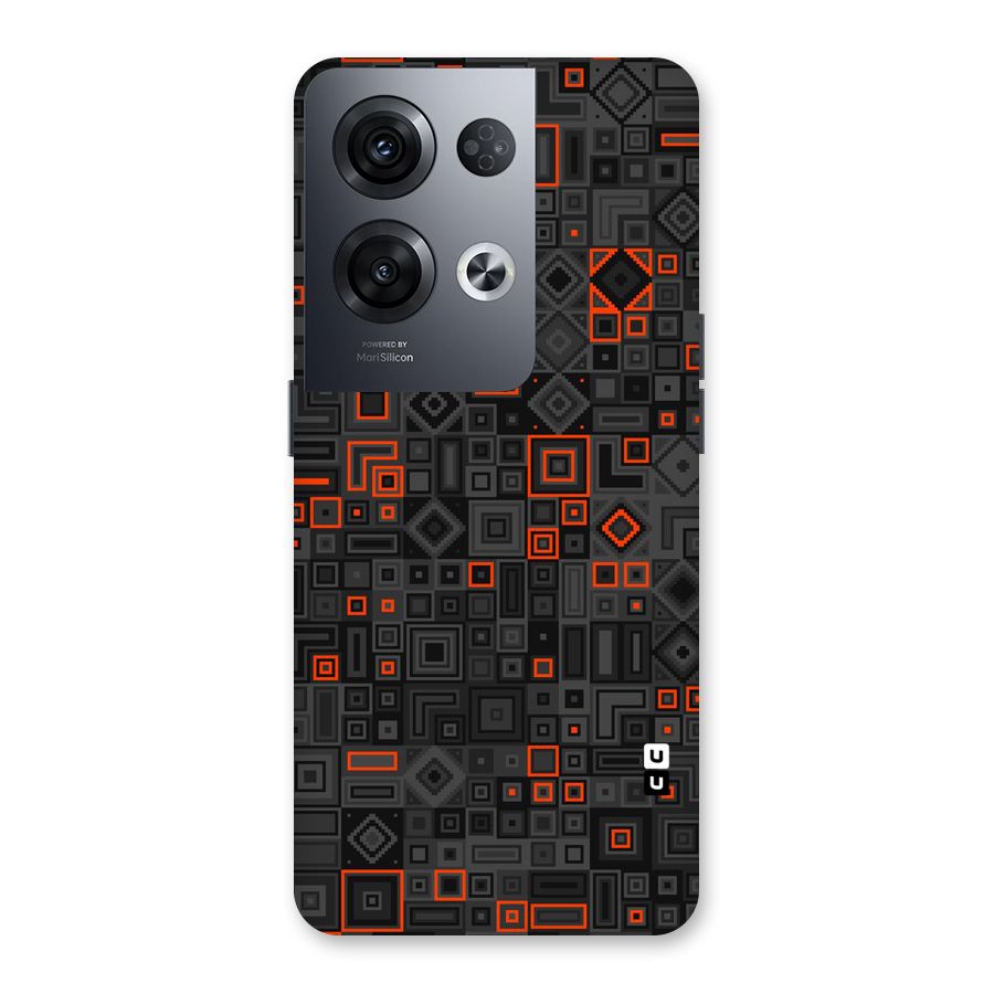 Orange Shapes Abstract Back Case for Oppo Reno8 Pro 5G