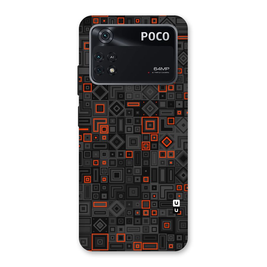 Orange Shapes Abstract Back Case for Poco M4 Pro 4G