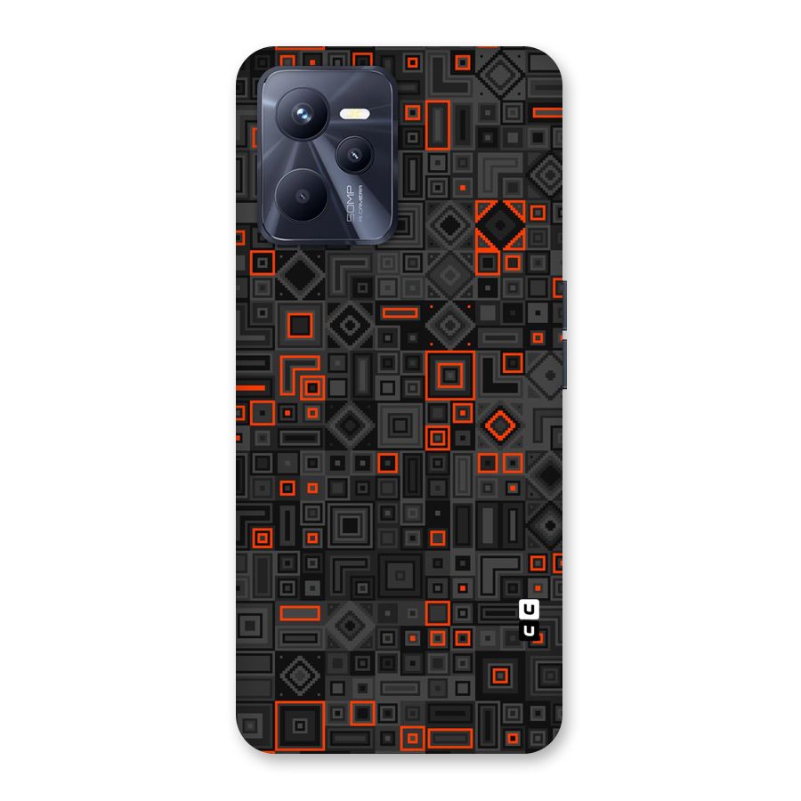 Orange Shapes Abstract Back Case for Realme C35