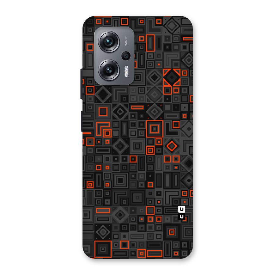 Orange Shapes Abstract Back Case for Redmi K50i