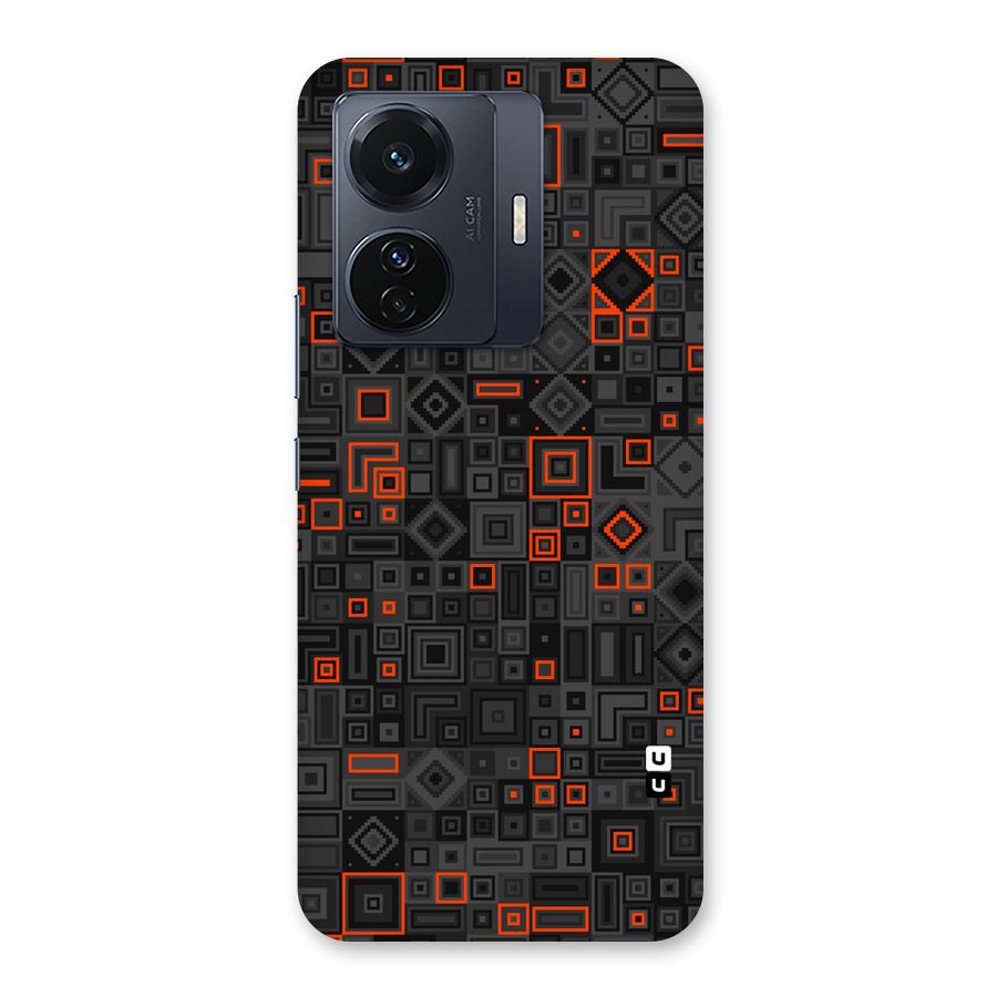 Orange Shapes Abstract Back Case for Vivo T1 Pro