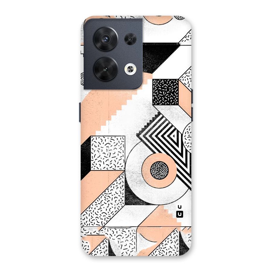 Orange Zig Zag Back Case for Oppo Reno8 5G