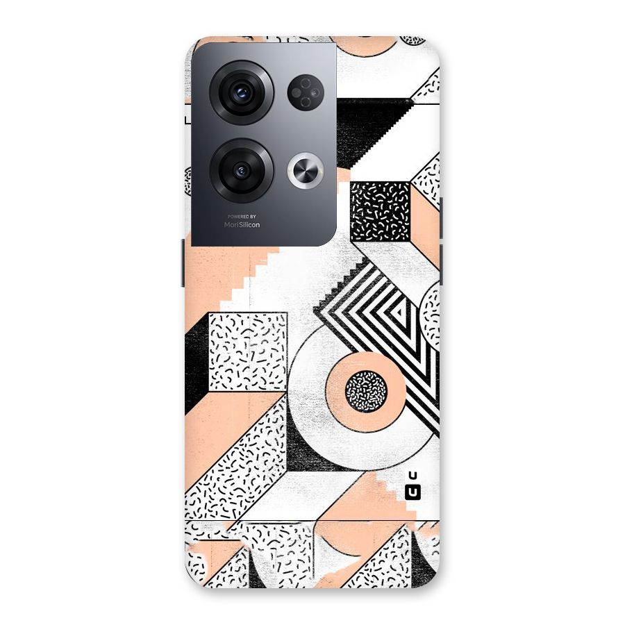 Orange Zig Zag Back Case for Oppo Reno8 Pro 5G