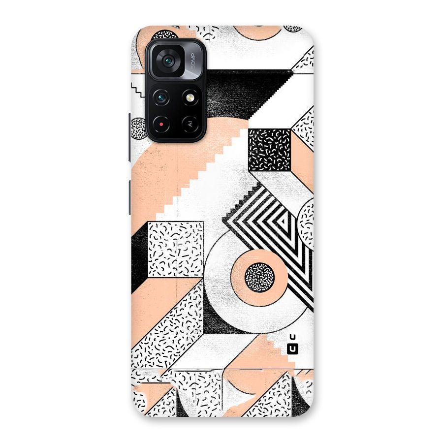 Orange Zig Zag Back Case for Poco M4 Pro 5G
