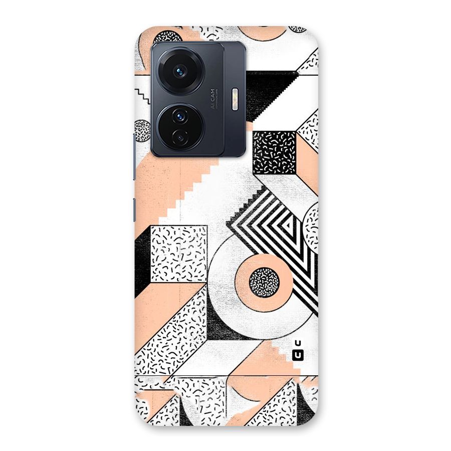 Orange Zig Zag Back Case for Vivo T1 Pro