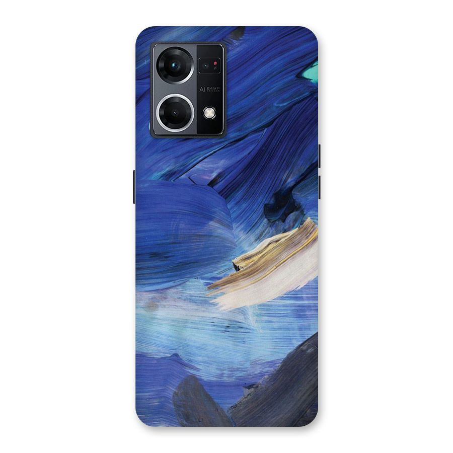 Paint Brush Strokes Glass Back Case for Oppo F21 Pro 5G