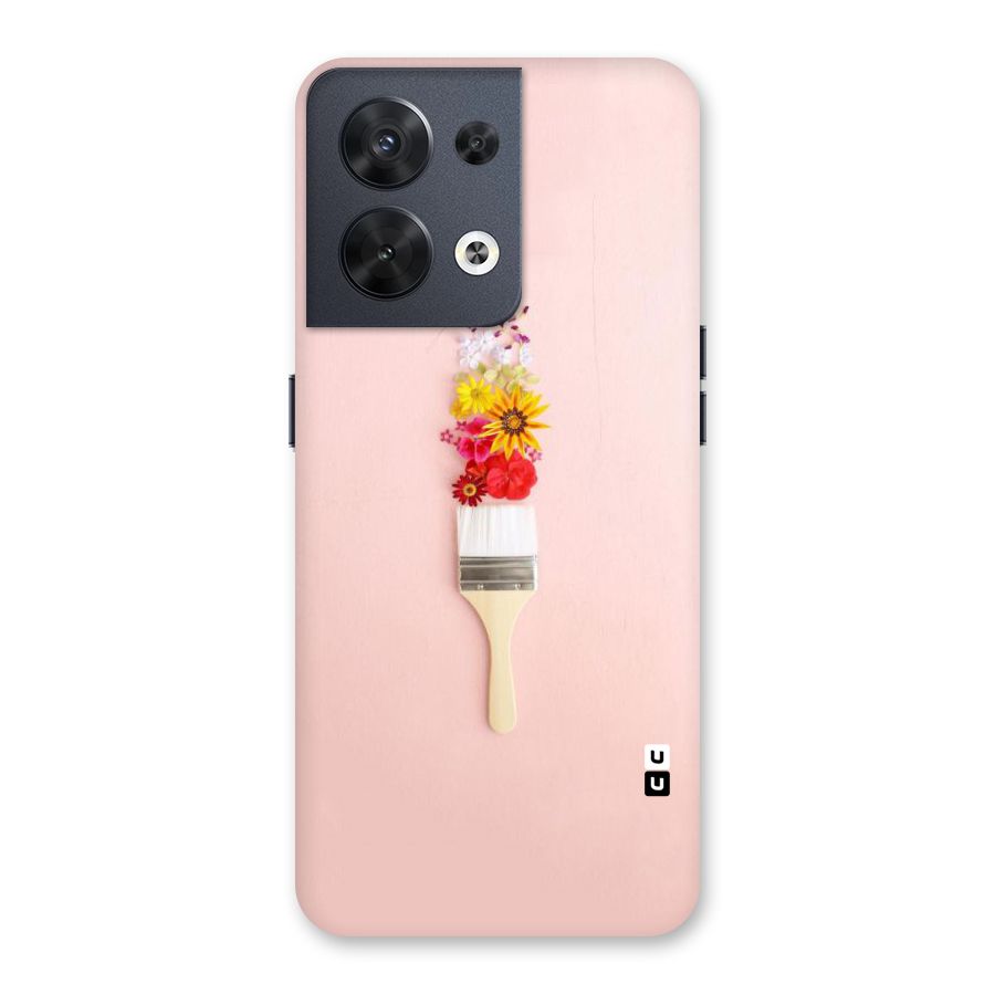 Painted Flowers Back Case for Oppo Reno8 5G