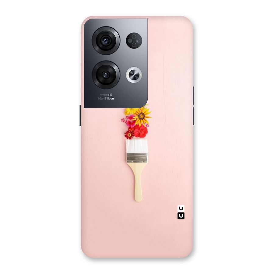 Painted Flowers Back Case for Oppo Reno8 Pro 5G