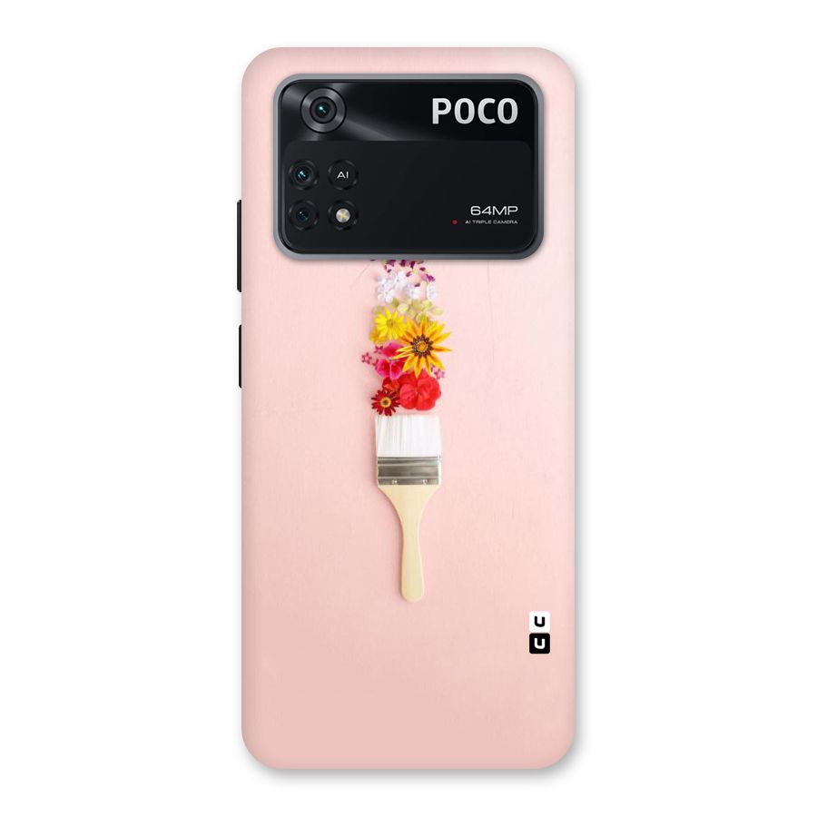 Painted Flowers Back Case for Poco M4 Pro 4G