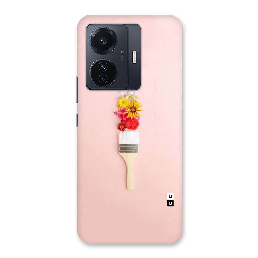Painted Flowers Back Case for Vivo T1 Pro