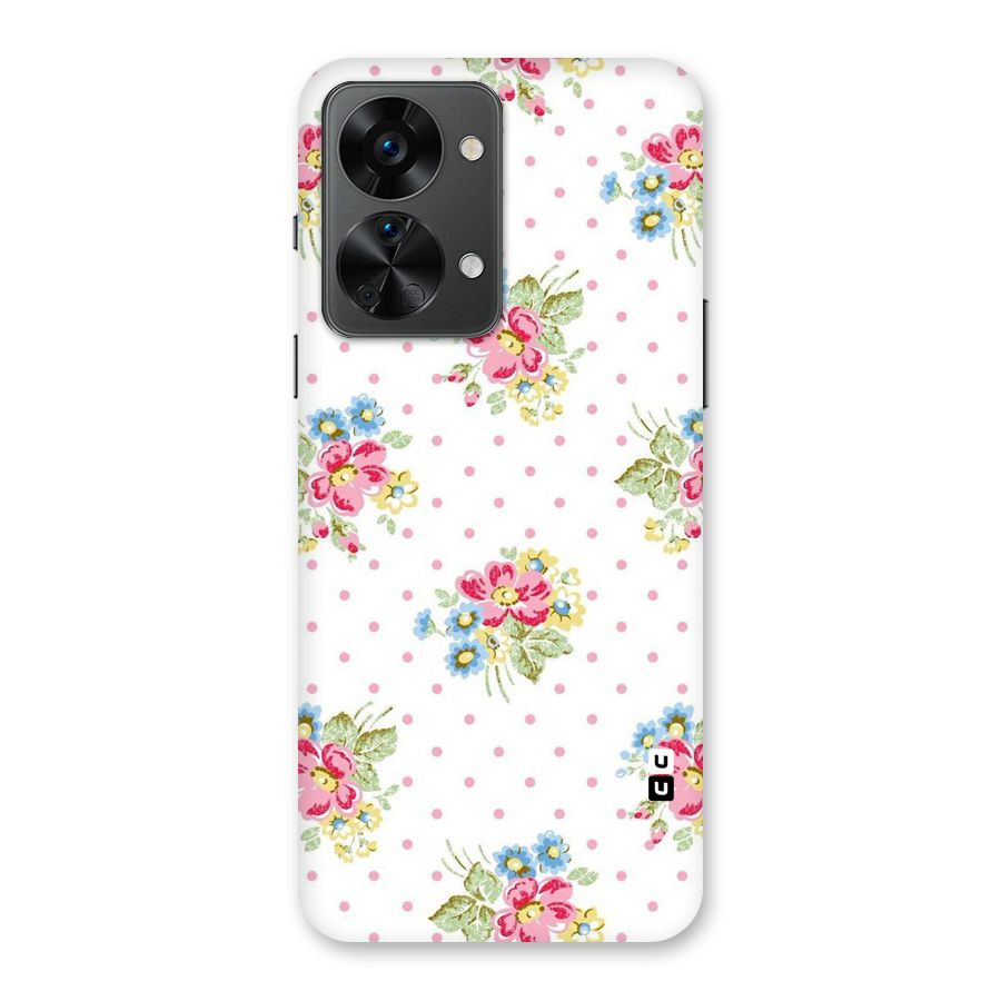 Painted Polka Floral Back Case for OnePlus Nord 2T