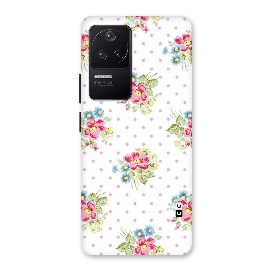 Painted Polka Floral Back Case for Poco F4 5G