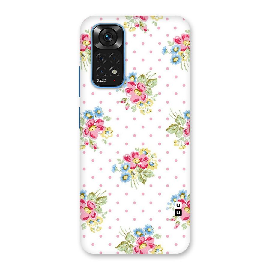 Painted Polka Floral Back Case for Redmi Note 11S