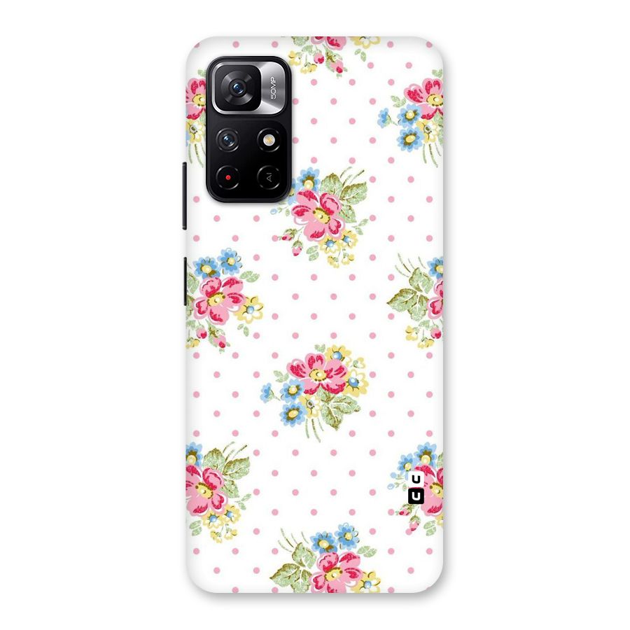 Painted Polka Floral Back Case for Redmi Note 11T 5G