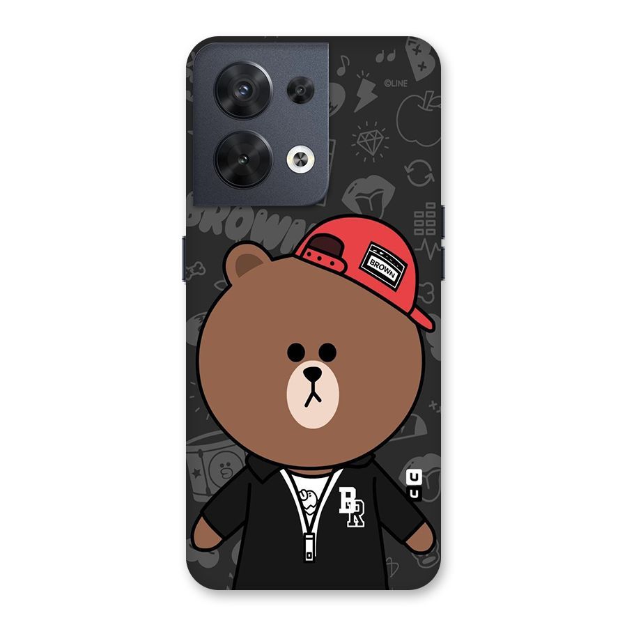 Panda Brown Back Case for Oppo Reno8 5G