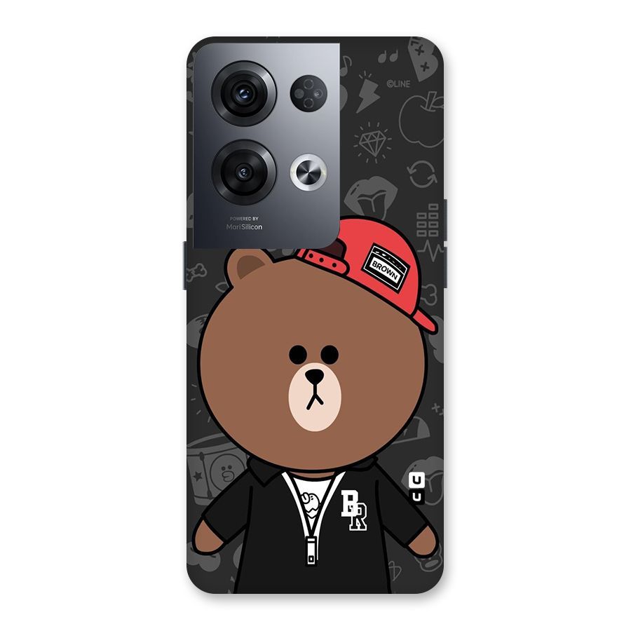Panda Brown Back Case for Oppo Reno8 Pro 5G
