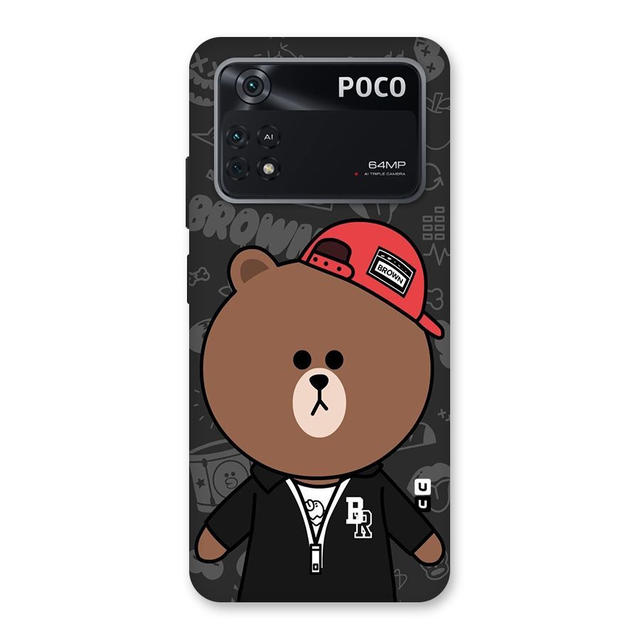 Panda Brown Back Case for Poco M4 Pro 4G