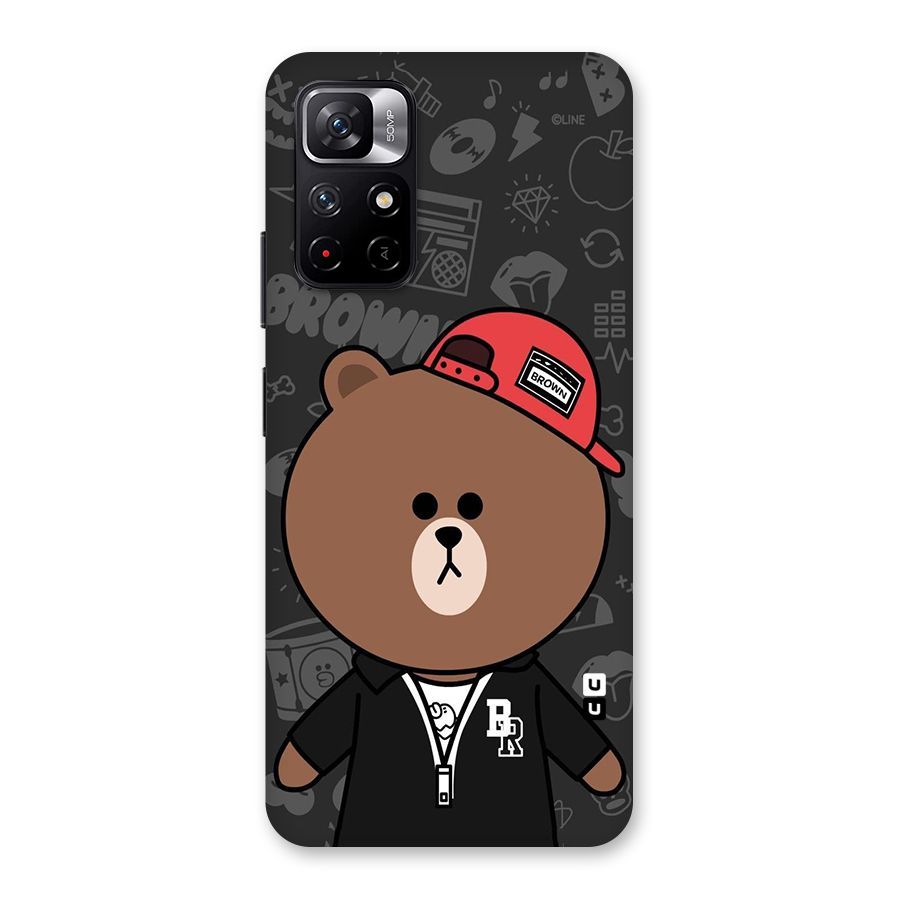 Panda Brown Back Case for Redmi Note 11T 5G