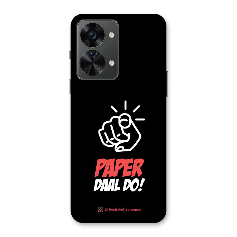 Paper Daal Do Black Back Case for OnePlus Nord 2T