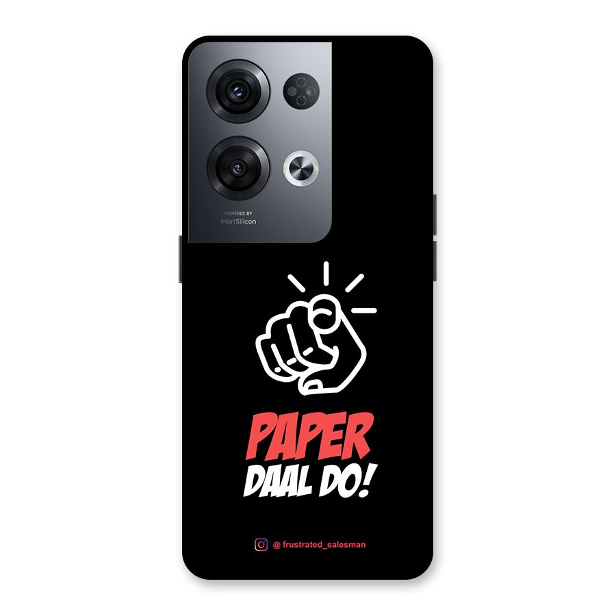 Paper Daal Do Black Back Case for Oppo Reno8 Pro 5G