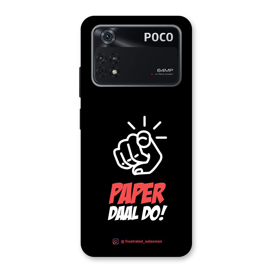 Paper Daal Do Black Back Case for Poco M4 Pro 4G