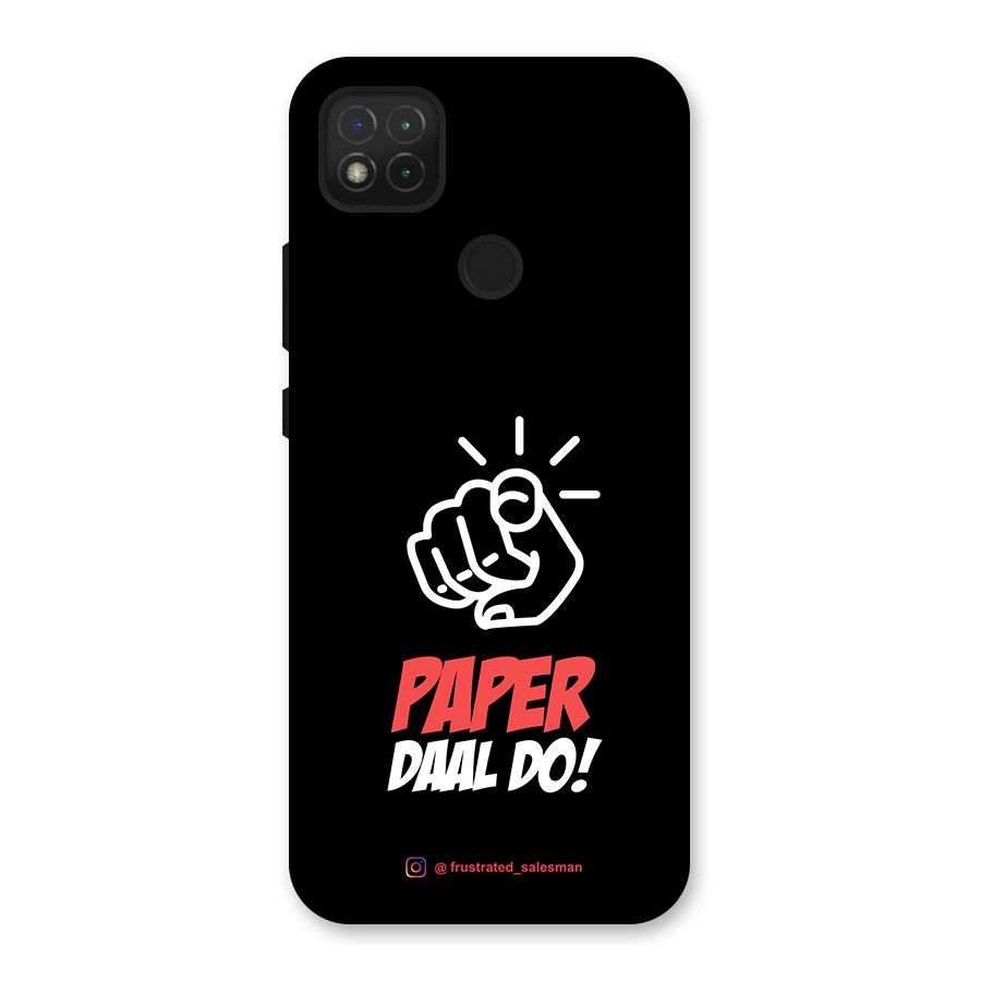 Paper Daal Do Black Back Case for Redmi 9 Activ