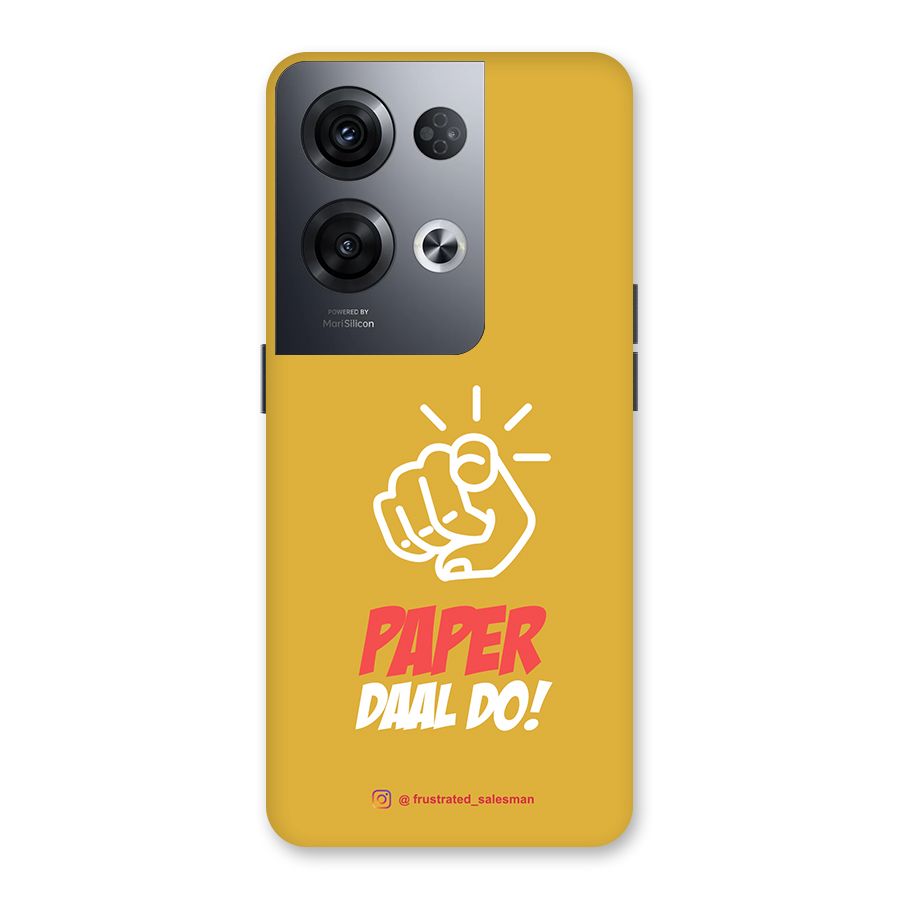 Paper Daal Do Mustard Yellow Back Case for Oppo Reno8 Pro 5G