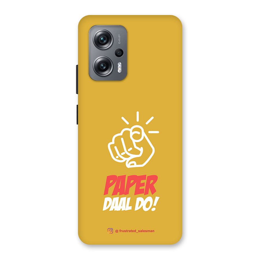 Paper Daal Do Mustard Yellow Back Case for Redmi K50i